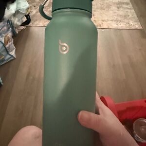 Green Water Bottle with Logo